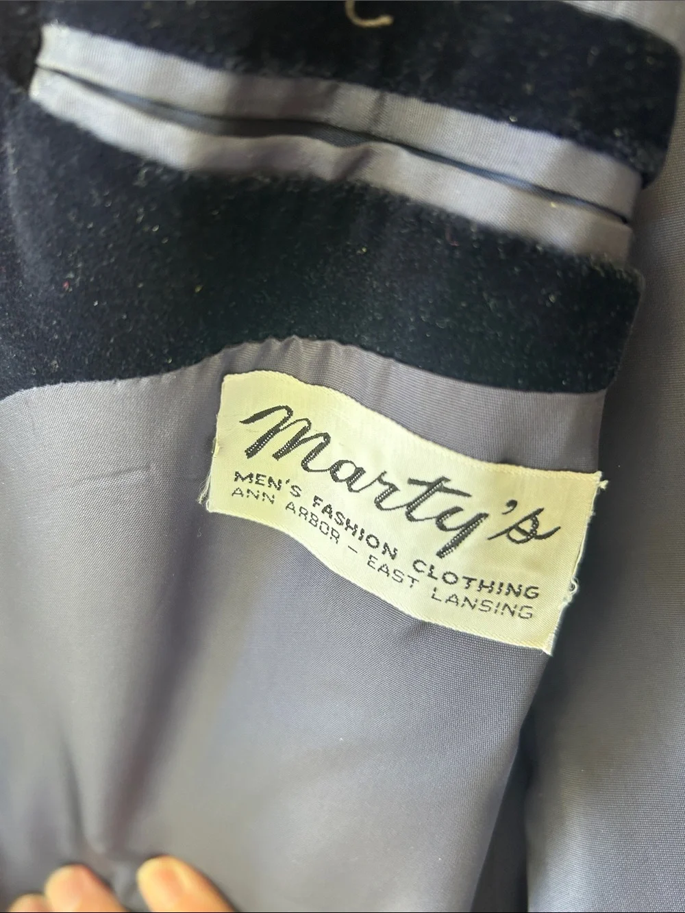 Men's Navy Velvet Sport Coat - Cortefiel